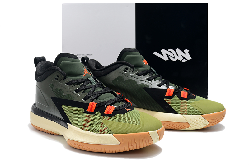 New Jordan Zion Army Green Black Yellow Shoes New Jordan Zion Army Green Black Yellow Shoes